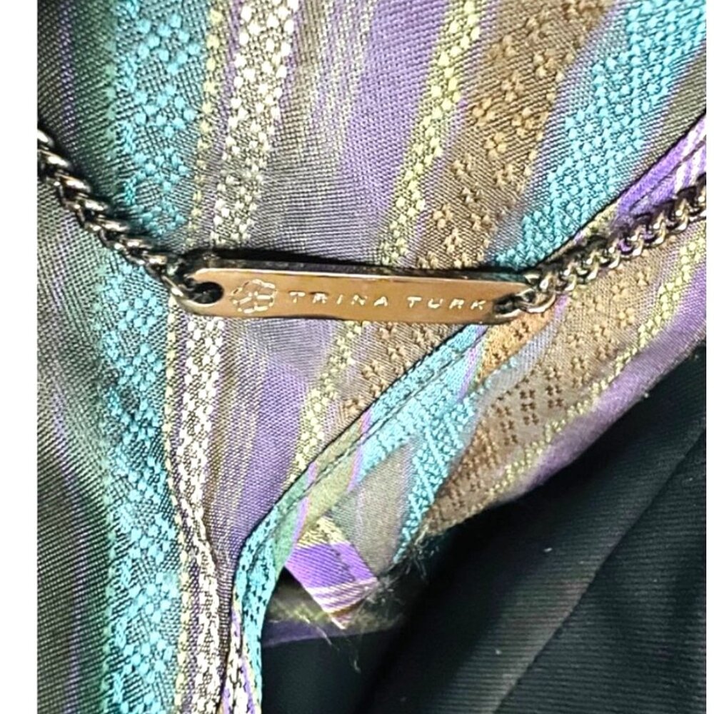 SALE❗️Trina Turk Womens Black 3/4 Sleeve Vintage Blazer Jacket SX 4 Made in USA - Picture 10 of 12